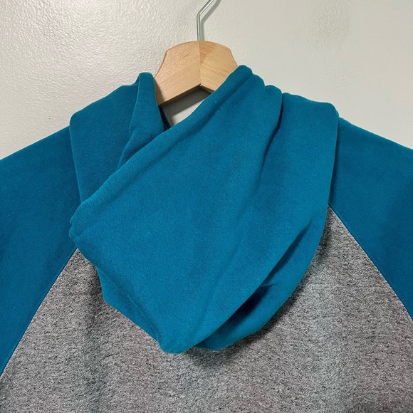 Quiksilver Men’s Raglan Sleeve Hoodie in Teal & Gray - Size Medium - Picture 15 of 16